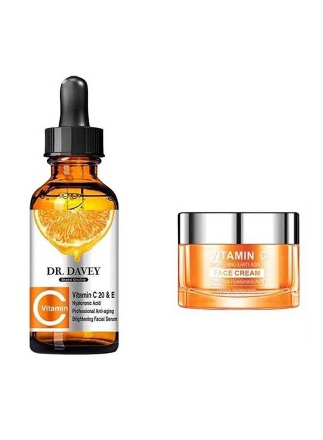 Vitamin C Face Cream And Facial Serum Clear (30 Ml+ 50 G)ml