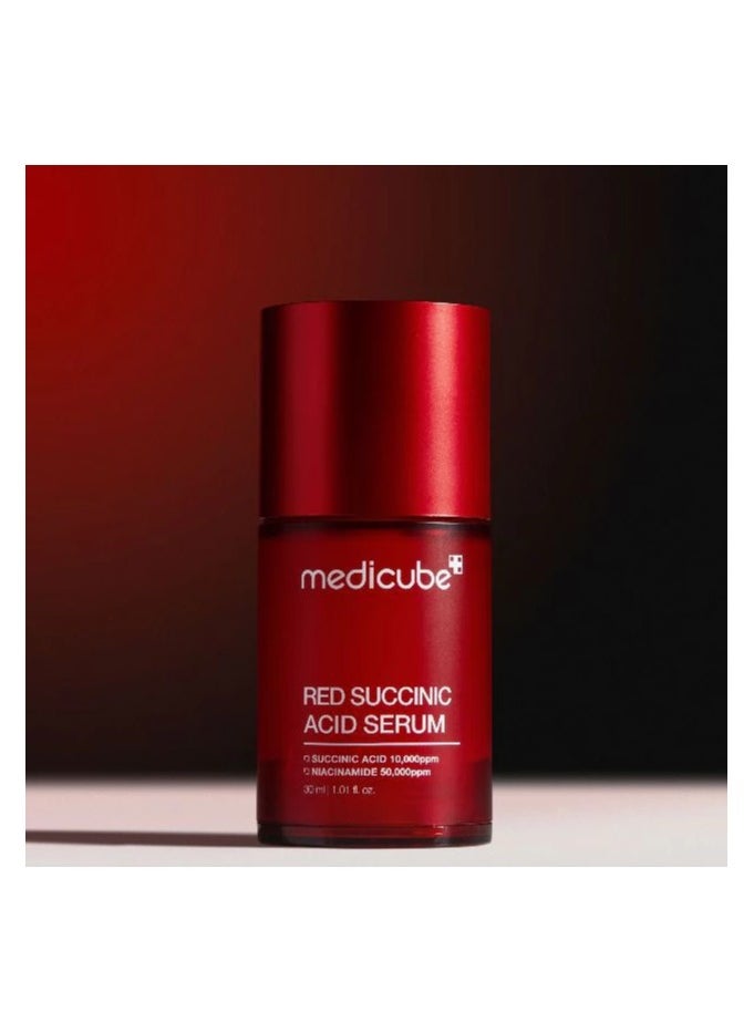 Red Succinic Acid Acne Serum for Acne Treatment & Pigmentation Brightening - Powerful Blend of Salicylic Acid & Niacinamide - 30ml