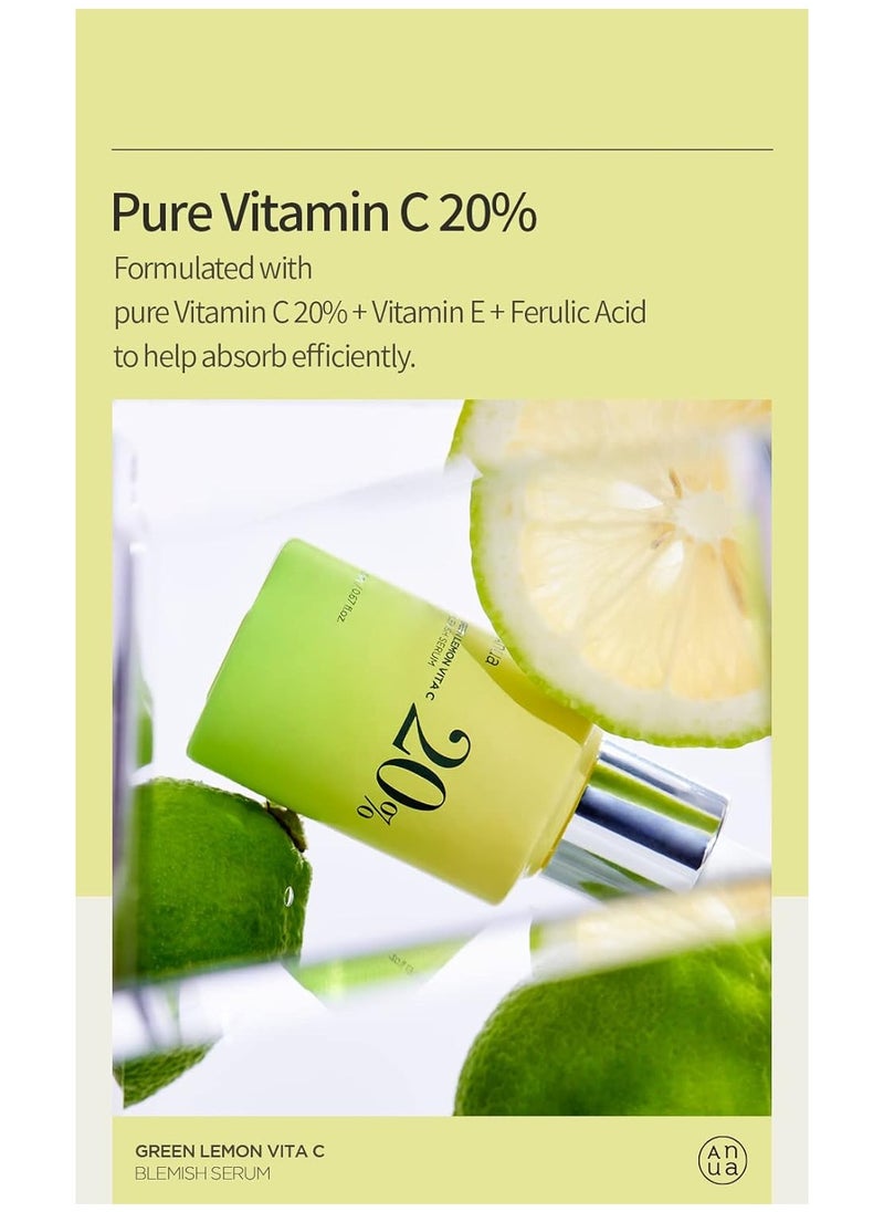 Green Lemon Vitamin C Serum with Vitamin E, Hyaluronic & Ferulic Acid 0.67 / 20g