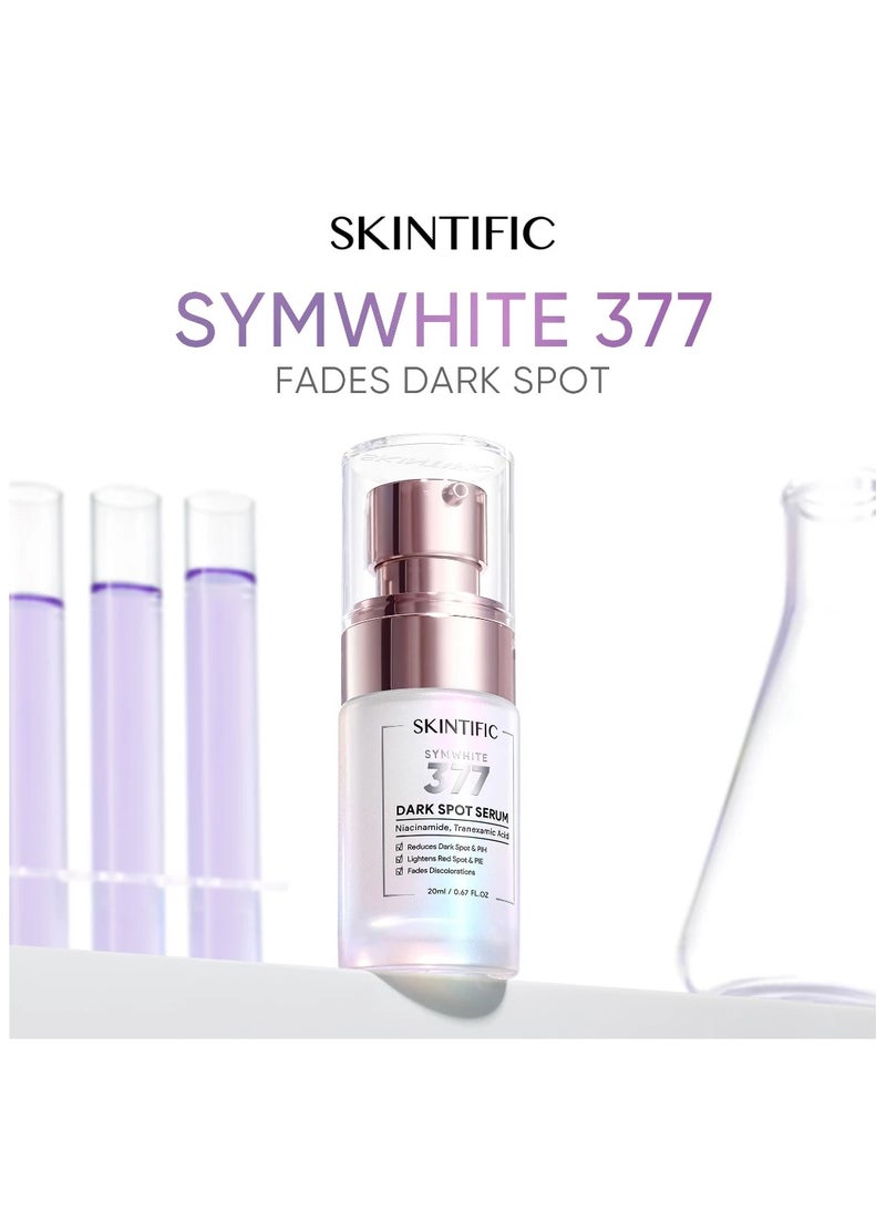 SKINTIFIC Symwhite 377 Dark Spot Serum with Niacinamide: Brightening & Whitening Skincare for a Radiant Glow - 20ml