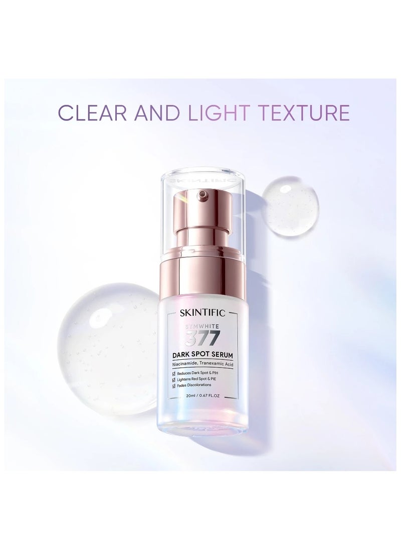 SKINTIFIC Symwhite 377 Dark Spot Serum with Niacinamide: Brightening & Whitening Skincare for a Radiant Glow - 20ml