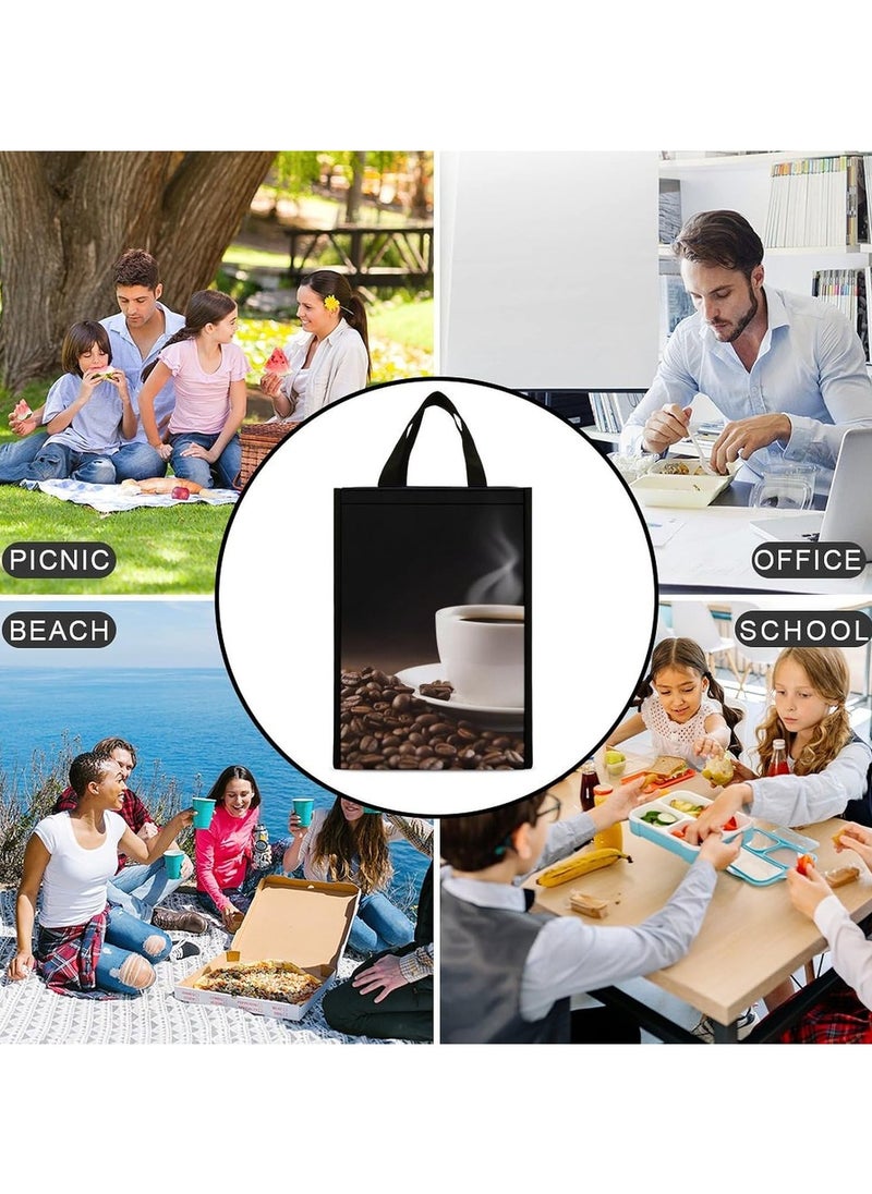 3 pcs Lunch Bag Lunch Box for Men Coffee Cup And Coffee Beans Reusable Insulated Lunch Tote Bag Thermal Cooler Bag