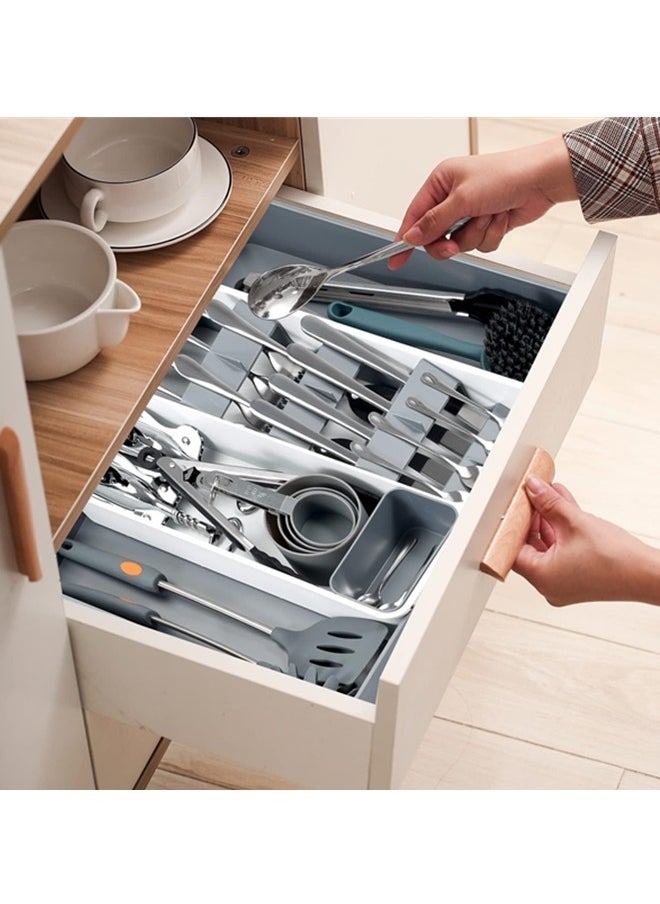 Kitchen Drawer Organizer,Silverware Organizer,Cutlery Holder Organizer,Expandable Cutlery Drawer,Adjustable Drawer Organizer Fork Spoon Knife Organization,For Kitchen Utensils and Flatware