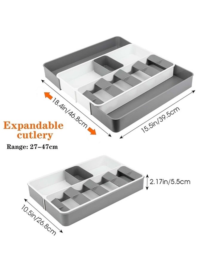 Kitchen Drawer Organizer,Silverware Organizer,Cutlery Holder Organizer,Expandable Cutlery Drawer,Adjustable Drawer Organizer Fork Spoon Knife Organization,For Kitchen Utensils and Flatware