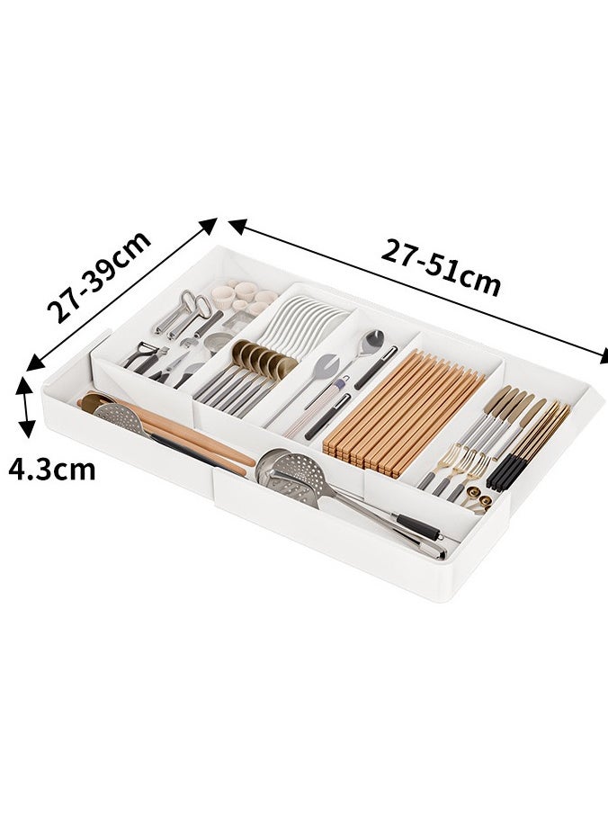 Kitchen Drawer Organizer Tray, Expandable Cutlery Tray, Silverware Organizer for Storing Organizing Cutlery, Spoons, Cooking Utensils, Gadgets