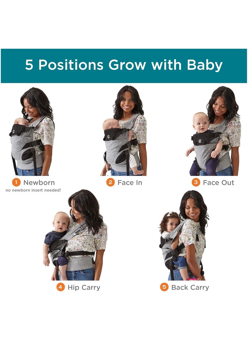 Contours Journey 5-In-1 Position Baby Carrier (3.6 - 20.41 kg) - Graphite