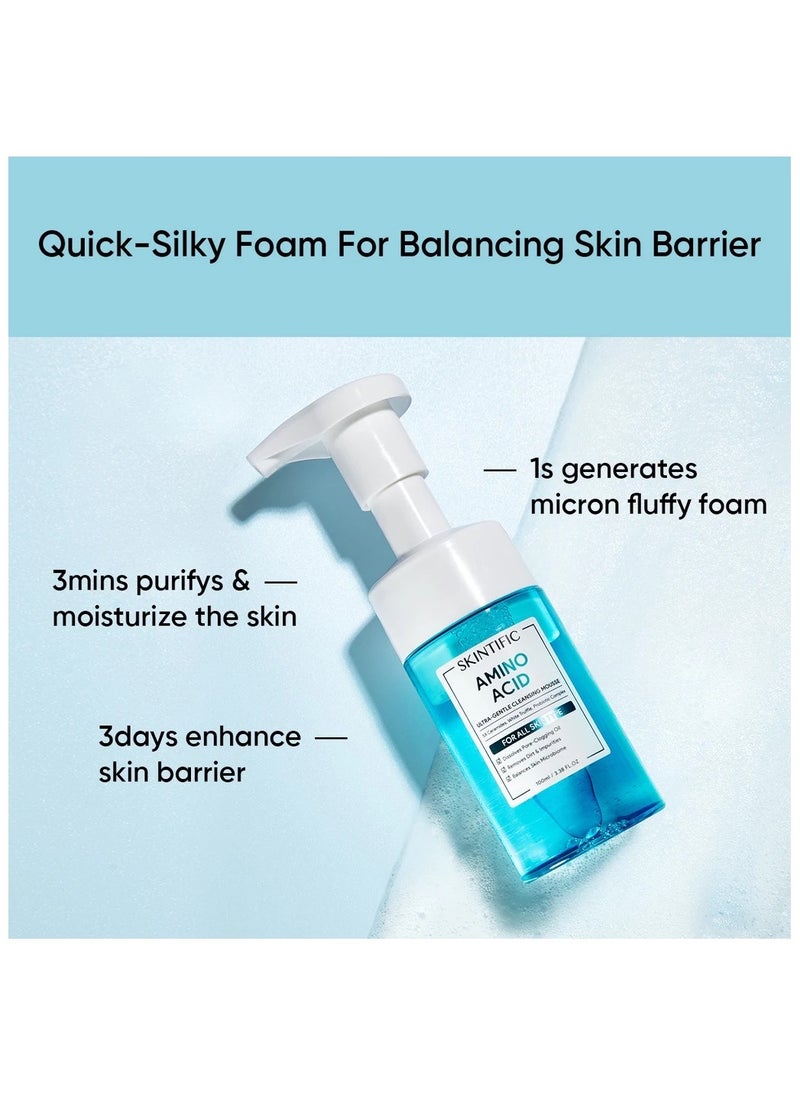SKINTIFIC Amino Acid Gentle Cleansing Mousse Face Cleanser Repair Skin Barrier Hydrate SKin(100ml)