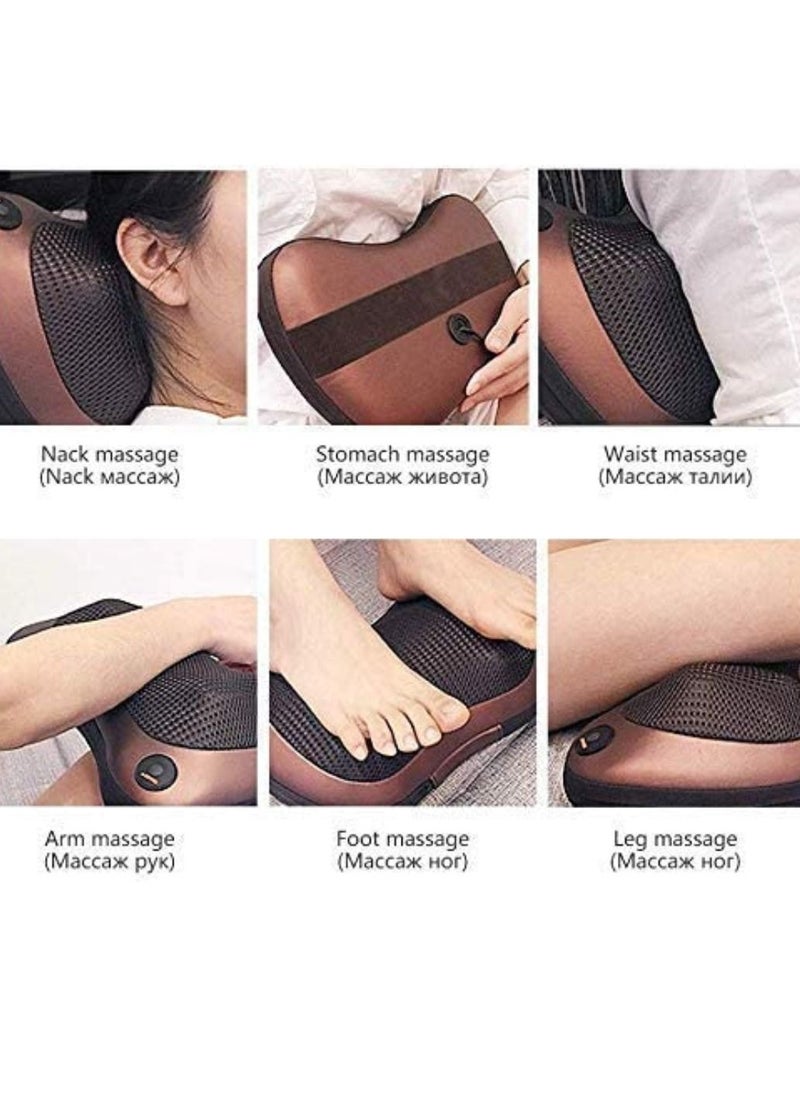 Multifunctional Massager Pillow Massager With 8 Massage Heads Heater Neck Massager Shoulder Massager Body Electric Massager For Home Office Car And Bed Use