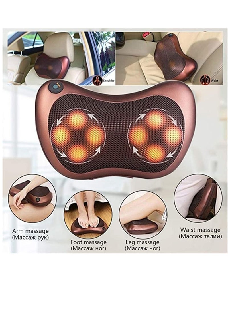 Multifunctional Massager Pillow Massager With 8 Massage Heads Heater Neck Massager Shoulder Massager Body Electric Massager For Home Office Car And Bed Use