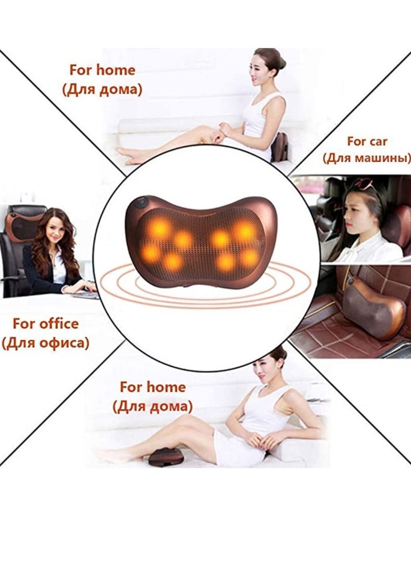 Multifunctional Massager Pillow Massager With 8 Massage Heads Heater Neck Massager Shoulder Massager Body Electric Massager For Home Office Car And Bed Use