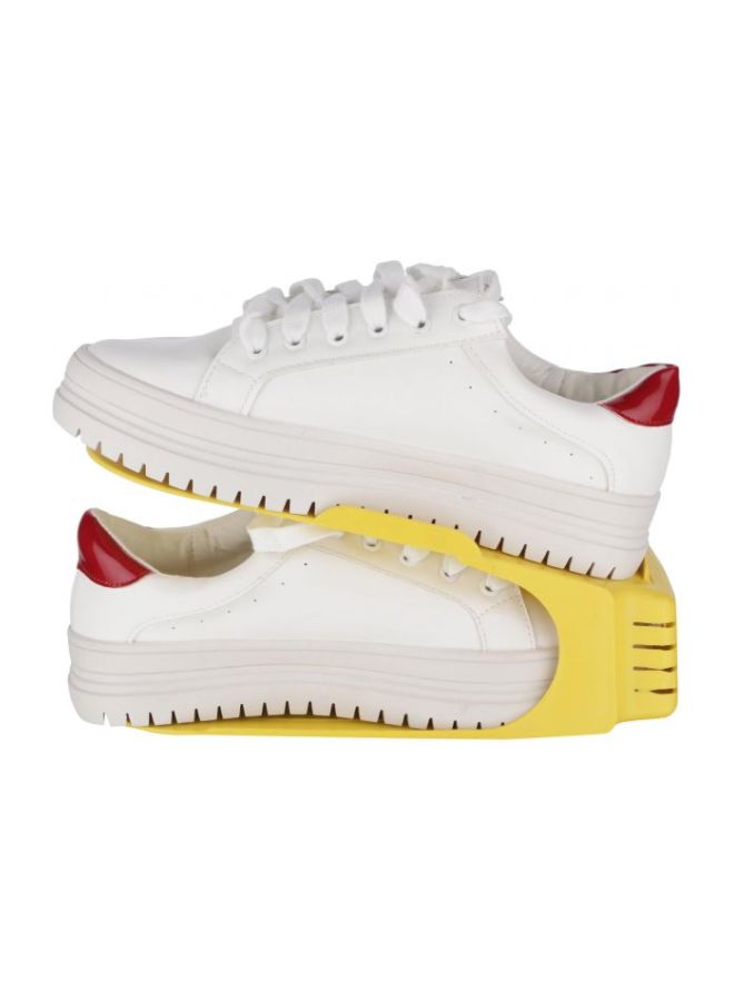Double Layer Shoe Rack Yellow