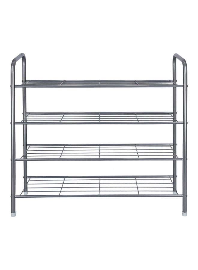 4-Tier Shoes Rack Silver 68X28X5.2cm