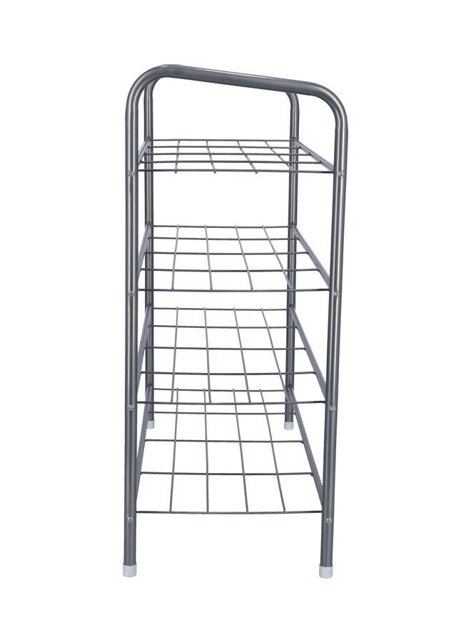 4-Tier Shoes Rack Silver 68X28X5.2cm