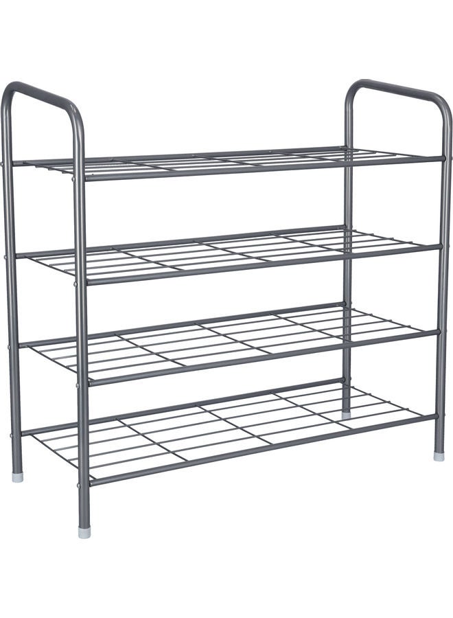 4-Tier Shoes Rack Silver 68X28X5.2cm