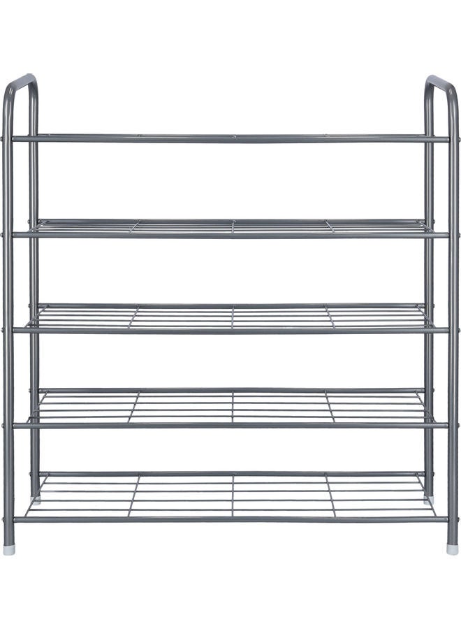 5-Tier Shoes Rack Silver 76X29X5.7cm