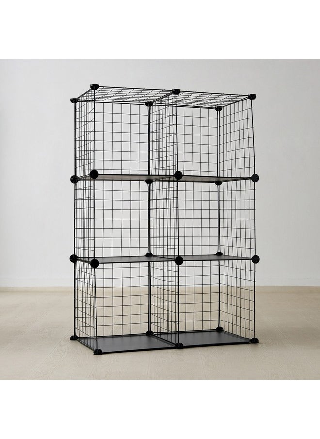 Novel 6-Compartment Wire Storage Cube 107 X 107 X 39 Cm