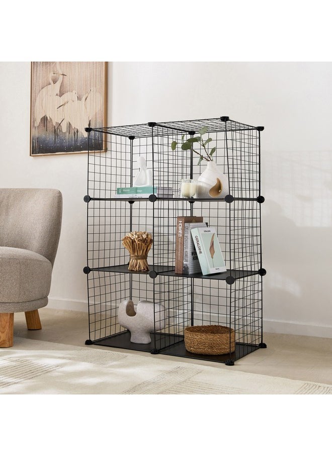 Novel 6-Compartment Wire Storage Cube 107 X 107 X 39 Cm