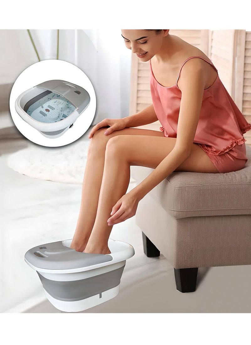 Shiatsu Acupoint Foot Bath Basin with Massaging Rollers Holistic Relaxation Pedicure Haven Travel-Friendly Multi-Functional for All Ages Ideal for Foot Soaking Muscle Pain Relief and More