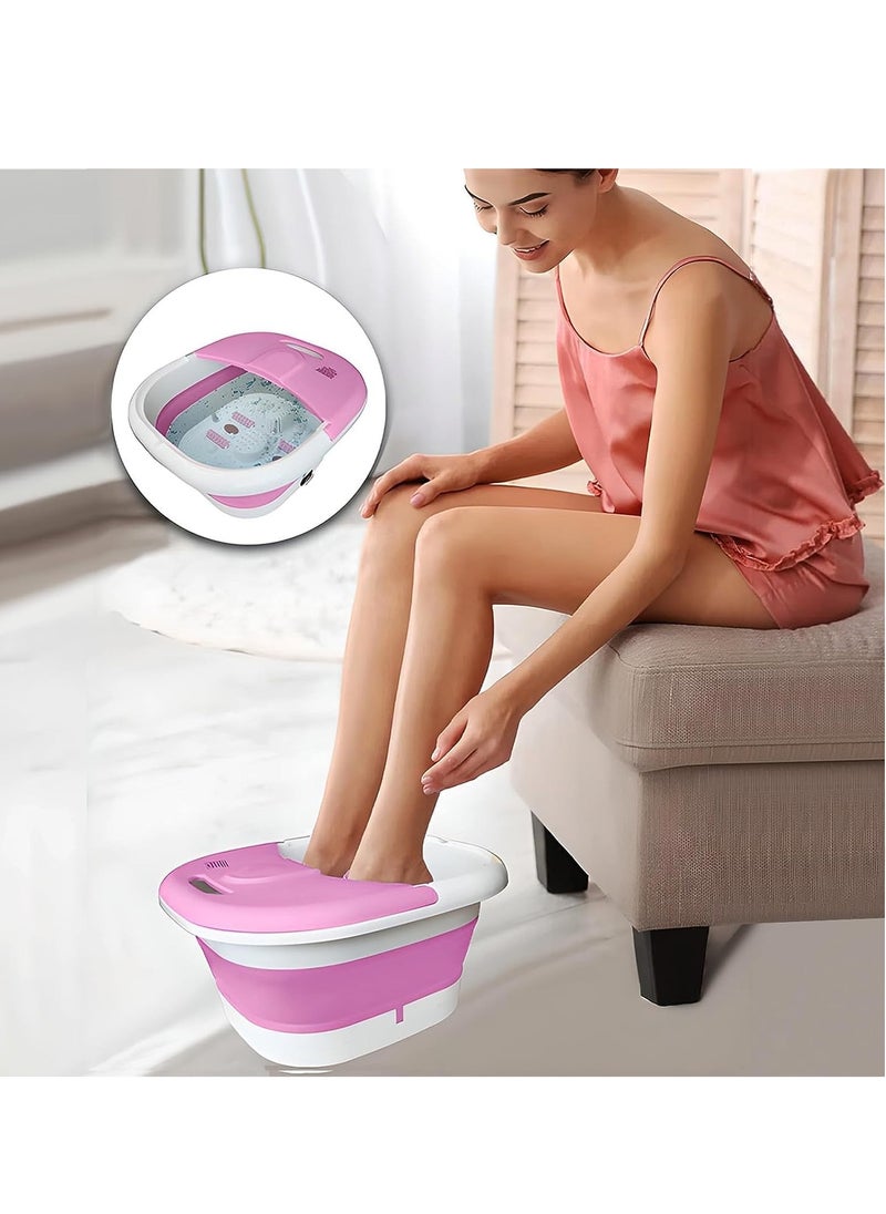 Shiatsu Acupoint Foot Bath Basin with Massaging Rollers Holistic Relaxation Pedicure Haven Travel-Friendly Multi-Functional for All Ages Ideal for Foot Soaking Muscle Pain Relief and More