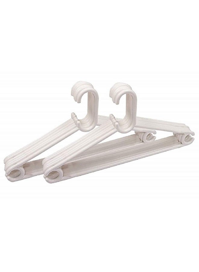 Kuber Industries Supreme Hanger Plastic 12 Pieces Hanger Set for Wardrobe (White), CTKTC6809