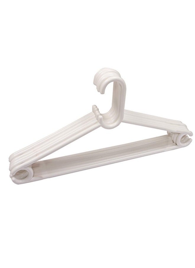 Kuber Industries Supreme Hanger Plastic 12 Pieces Hanger Set for Wardrobe (White), CTKTC6809