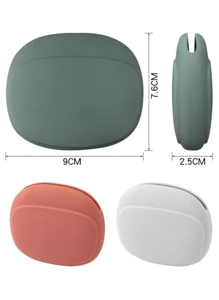 Portable Bag Charging Cable,Silicone Data Cable Storage Box,Multifunction Travel Cable Organizer, for Wired Earbuds