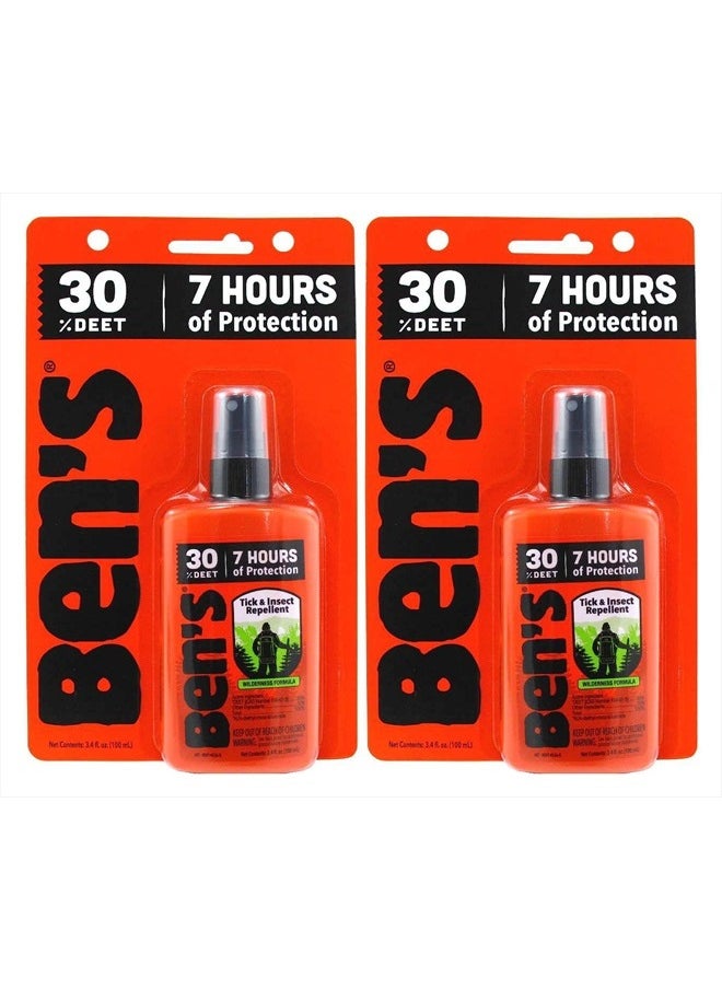 Tick & Insect Repellent 30% Deet, Orange, 3.4 Ounce (2 Pack)