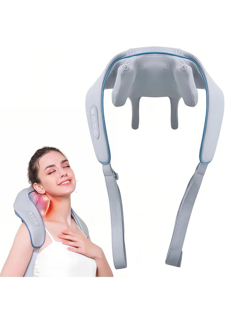 Mini Neck Massager, Shiatsu Back Neck Massager with Heat, Electric Massager for Back & Shoulder, Massage Pillow for Neck, Back, Shoulder, Leg, Deep Massage at Home for Muscle Relaxation