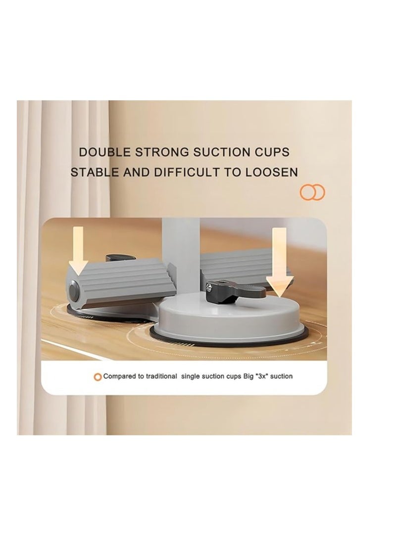 Sit Up Machine Sit-Up Foot holder with Elastic 2 Suction Cups and Tension Rope for Abdomen Arm Leg Stretching Slimming (Black)