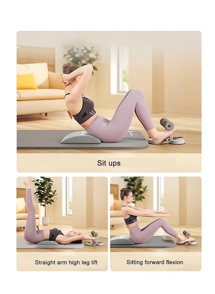 Sit Up Machine Sit-Up Foot holder with Elastic 2 Suction Cups and Tension Rope for Abdomen Arm Leg Stretching Slimming (Black)