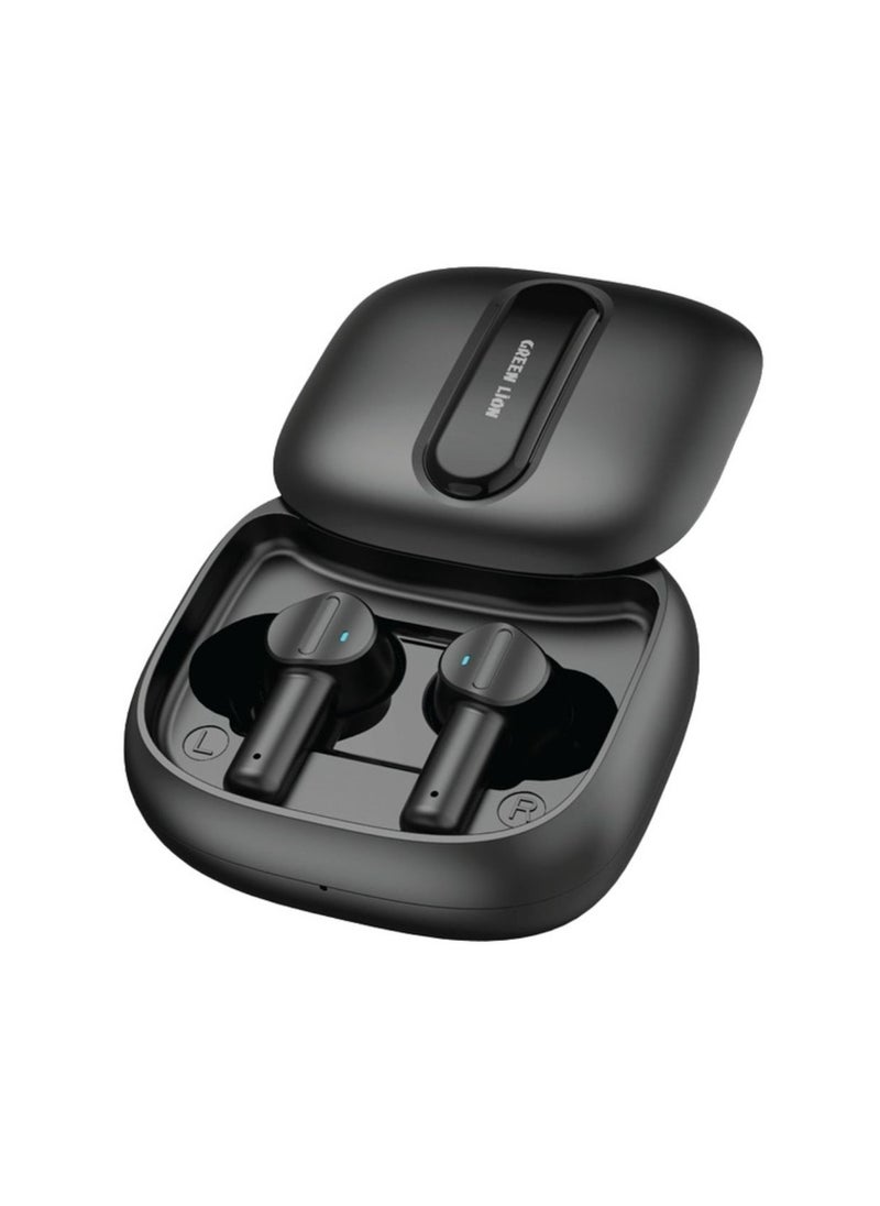 Harmonic True Wireless Earbuds|12 Mtr Transmission & ENC Noise Reduction | 4 Hours Playtime with Type C Charging Port- Black