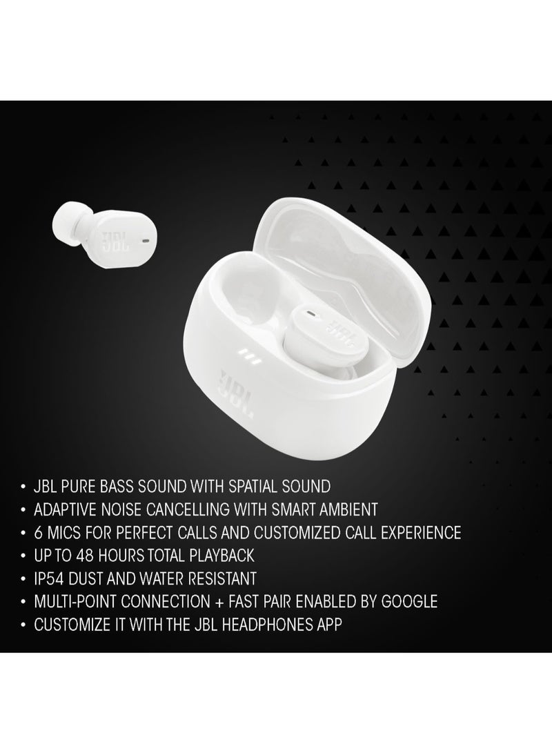 Tune Buds 2 True Wireless Noise Cancelling Earbuds, JBLTBUDS2WHT White