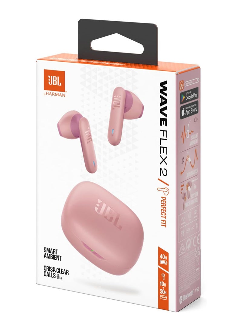 Wave Flex 2 True Wireless Earbuds, JBLWFLEX2PIK Pink
