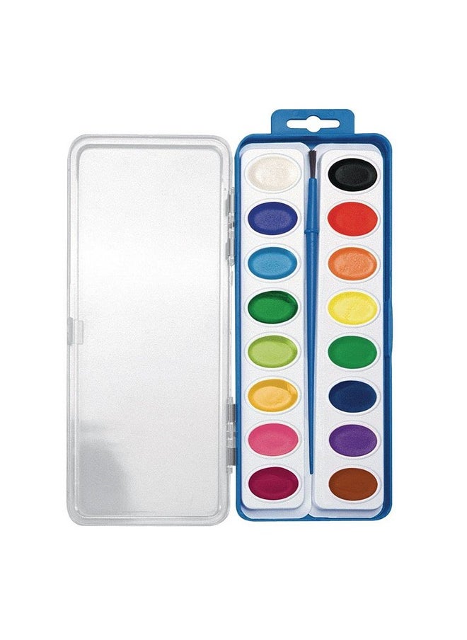 Colorations Washable Watercolors, 16 Colors, Watercolor Paint Palette, Watercolor Paint Set, Washable Watercolor, Washable Watercolors For Kids, Kids Washable Watercolor Paint, Non Toxic Kids Paint