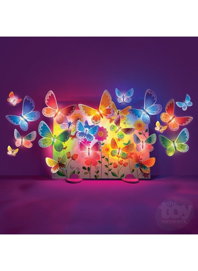 4M KidzMaker Glow 3D Butterfly Canvas Art & Craft Kit