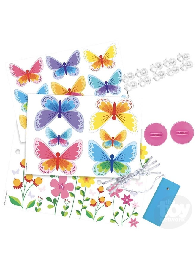 4M KidzMaker Glow 3D Butterfly Canvas Art & Craft Kit