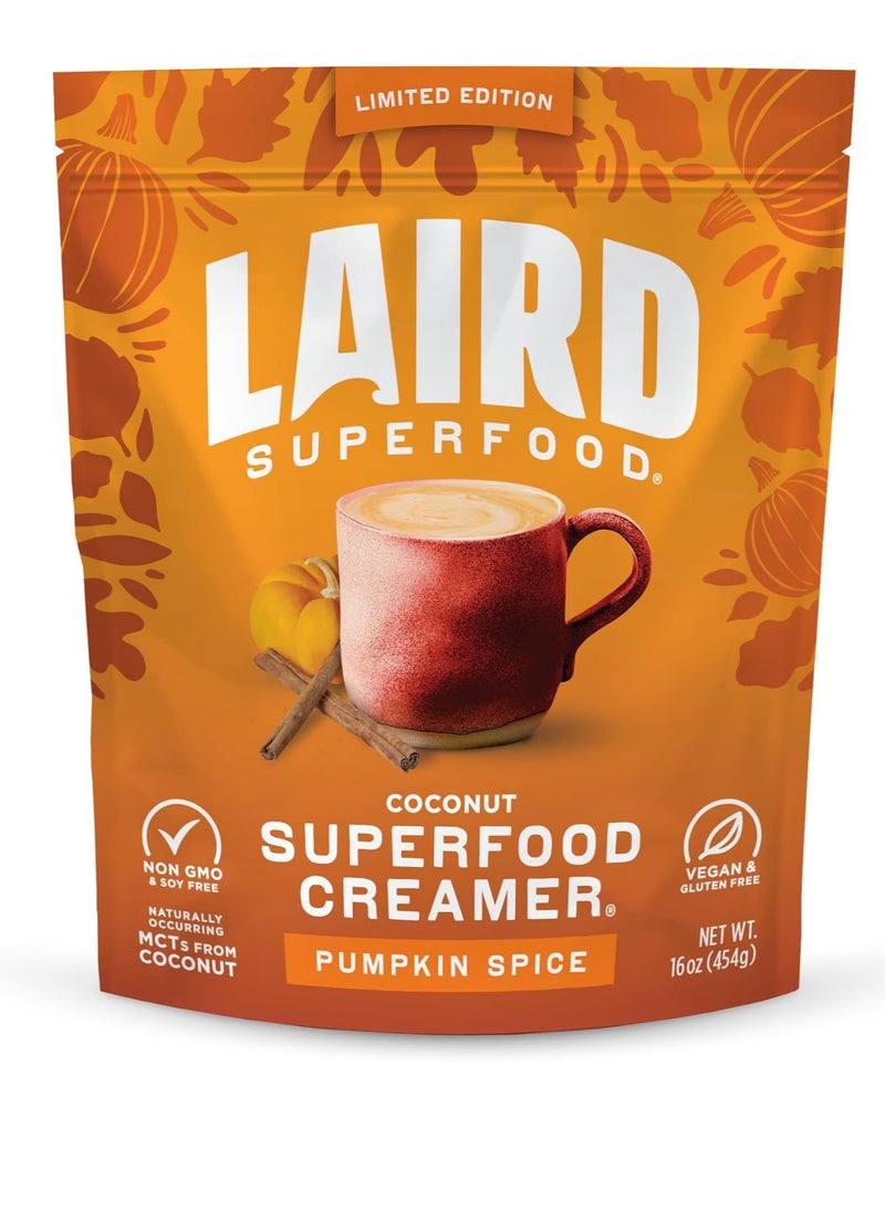 Non-Dairy Original Superfood Pumpkin Spice with Real Pumpkin and Spices, Coconut Powder Coffee Creamer, Gluten Free, Non-GMO, Vegan, 16 oz. Bag, Pack of 1