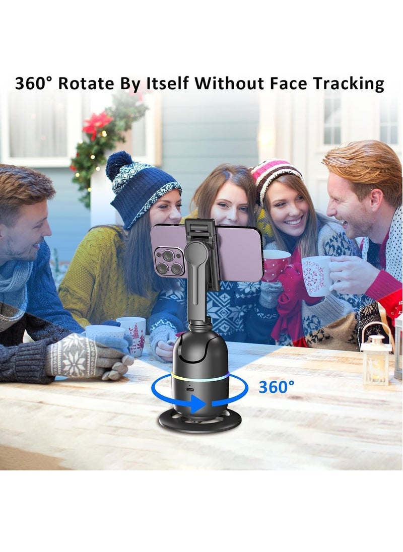 360° Rotation Smart Phone Holder with Auto Face Tracking – Gesture Control, No App Needed for Vlogging, Streaming, TikTok, and Video Shooting, Universal Compatibility