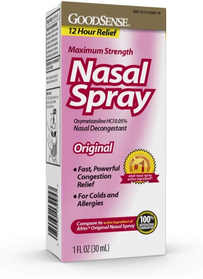 Nasal Spray fast Powerful Congestion Relief for Colds and Allerfies 1FL oz 30ml