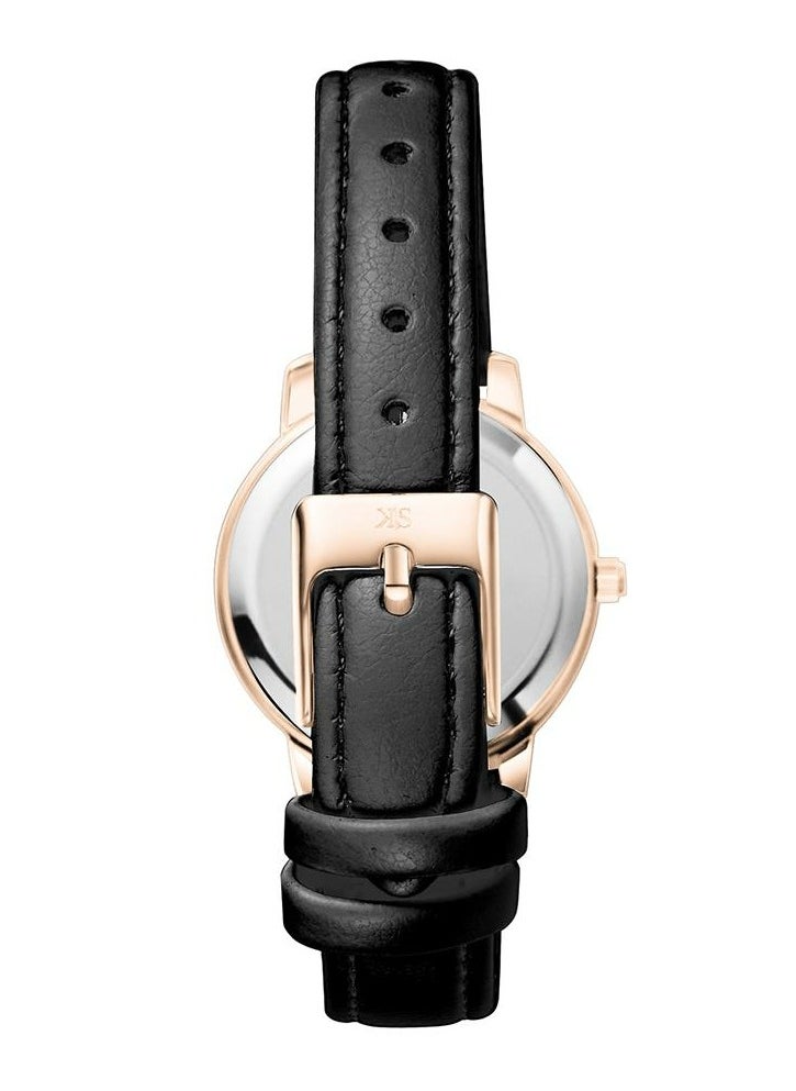 Kenneth Scott Women's Analog Black Dial Watch - K22524-KLBMB