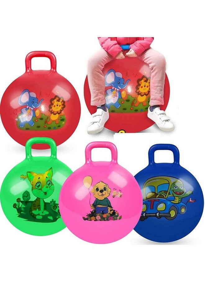 Rubber Hop Ball Kangaroo Bouncer (Size 65 Cm) Multicolorwith Pump