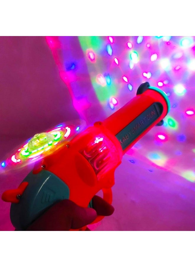 RUHANI Amazing Musical 3D Toy Gun for Kids with Ultra Sonic Laser Light Feature, Colorful 3D Light Effects, & Music| LED Fan| Vibration System & Perfect Size (4+ Years