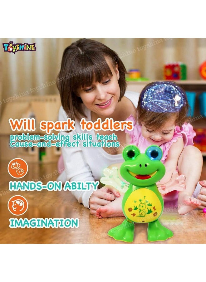 Toyshine Musical and Dancing Frog Toy with Lights, Dancing Walking Toys, Baby Infant Toy Learning Development