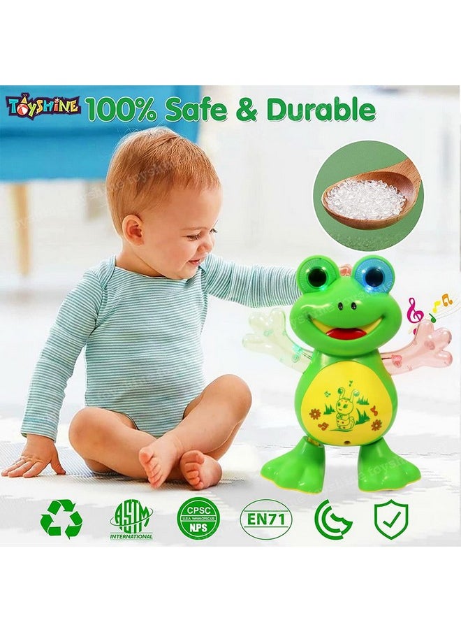 Toyshine Musical and Dancing Frog Toy with Lights, Dancing Walking Toys, Baby Infant Toy Learning Development