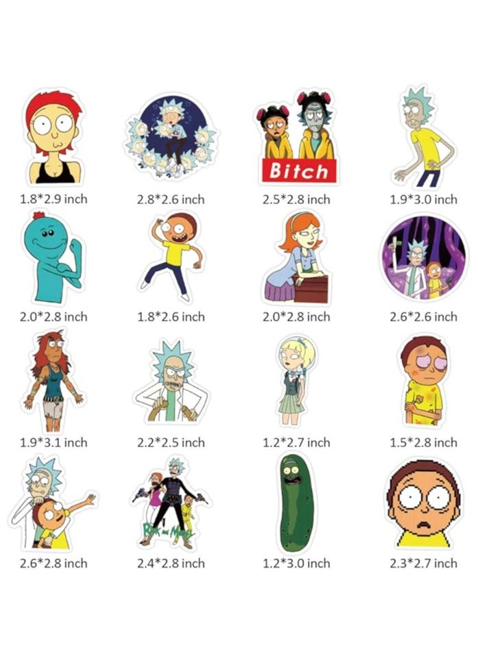 Rick and Morty Stickers for Hydro Flask, | 50 PCS | Vinyl Waterproof Stickers for Laptop,Skateboard,Water Bottles,Computer,Phone, Cute Anime Stickers (Rick and Morty-2)