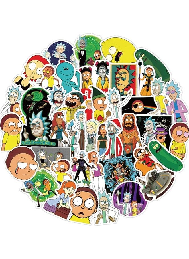 Rick and Morty Stickers for Hydro Flask, | 50 PCS | Vinyl Waterproof Stickers for Laptop,Skateboard,Water Bottles,Computer,Phone, Cute Anime Stickers (Rick and Morty-2)