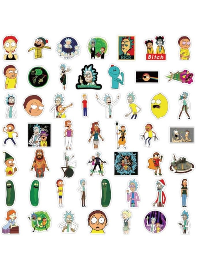 Rick and Morty Stickers for Hydro Flask, | 50 PCS | Vinyl Waterproof Stickers for Laptop,Skateboard,Water Bottles,Computer,Phone, Cute Anime Stickers (Rick and Morty-2)