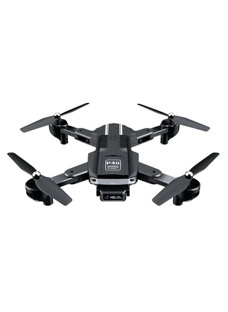 P40 Drone with Dual Camera & Remote Adjustment – Visual Positioning, Portable Suitcase, 4K HD Camera Mode, Long Battery Life, Foldable Drone for Aerial Photography and Adventure