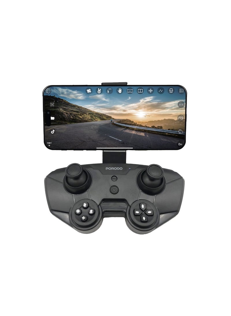 R/C Folding Drone With Brushless Motor and Infrared Obstacle Avoidance,50M Height,7KM/H Max Speed Suitable for Kids & Adult,Fast-Charge Tech,Versatile & Compact,6-Axis Gyro Stabilizer,360˚ Flip- Black