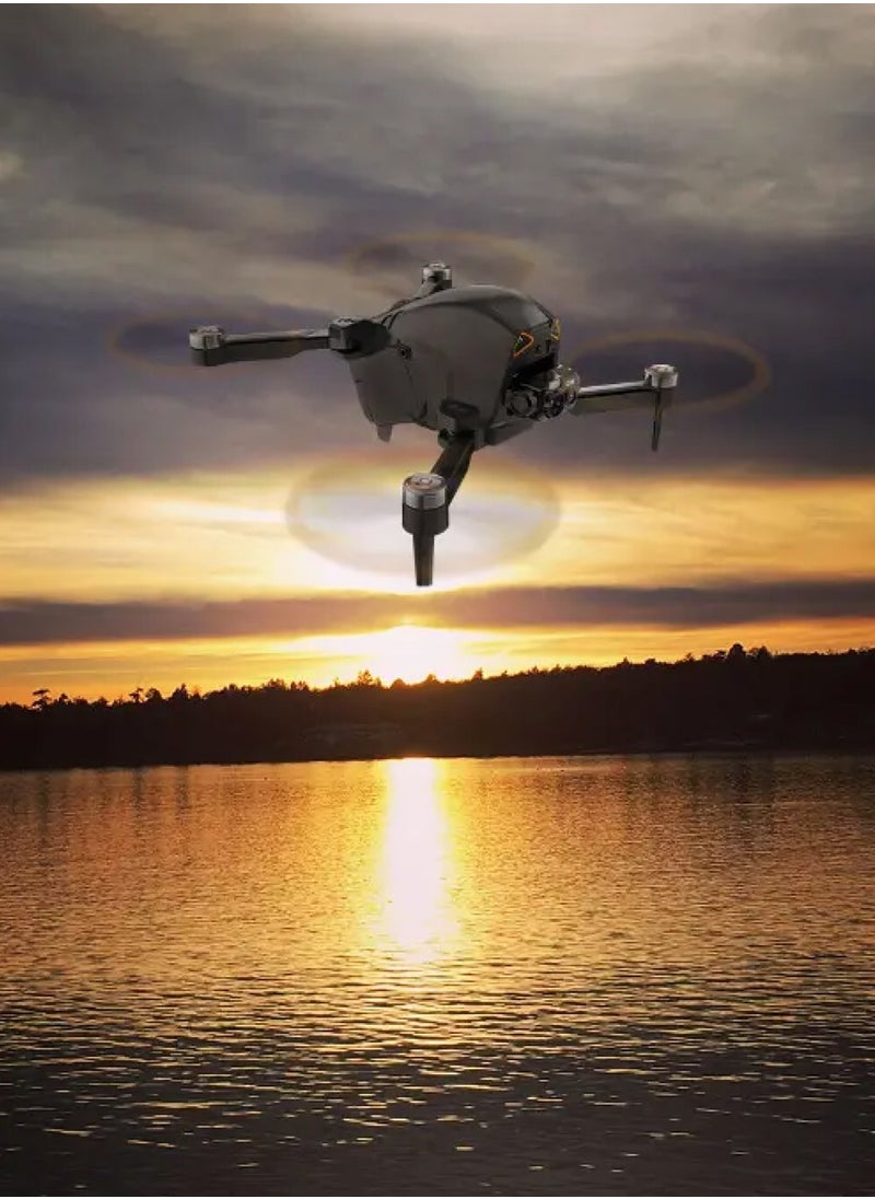 Aerovision Camera Drone with Dual Camera & Electric Regulation / Auto Obstacle Avoidance / Brushless Motor / 15 Min Flight Time / 80M Height Range - Black